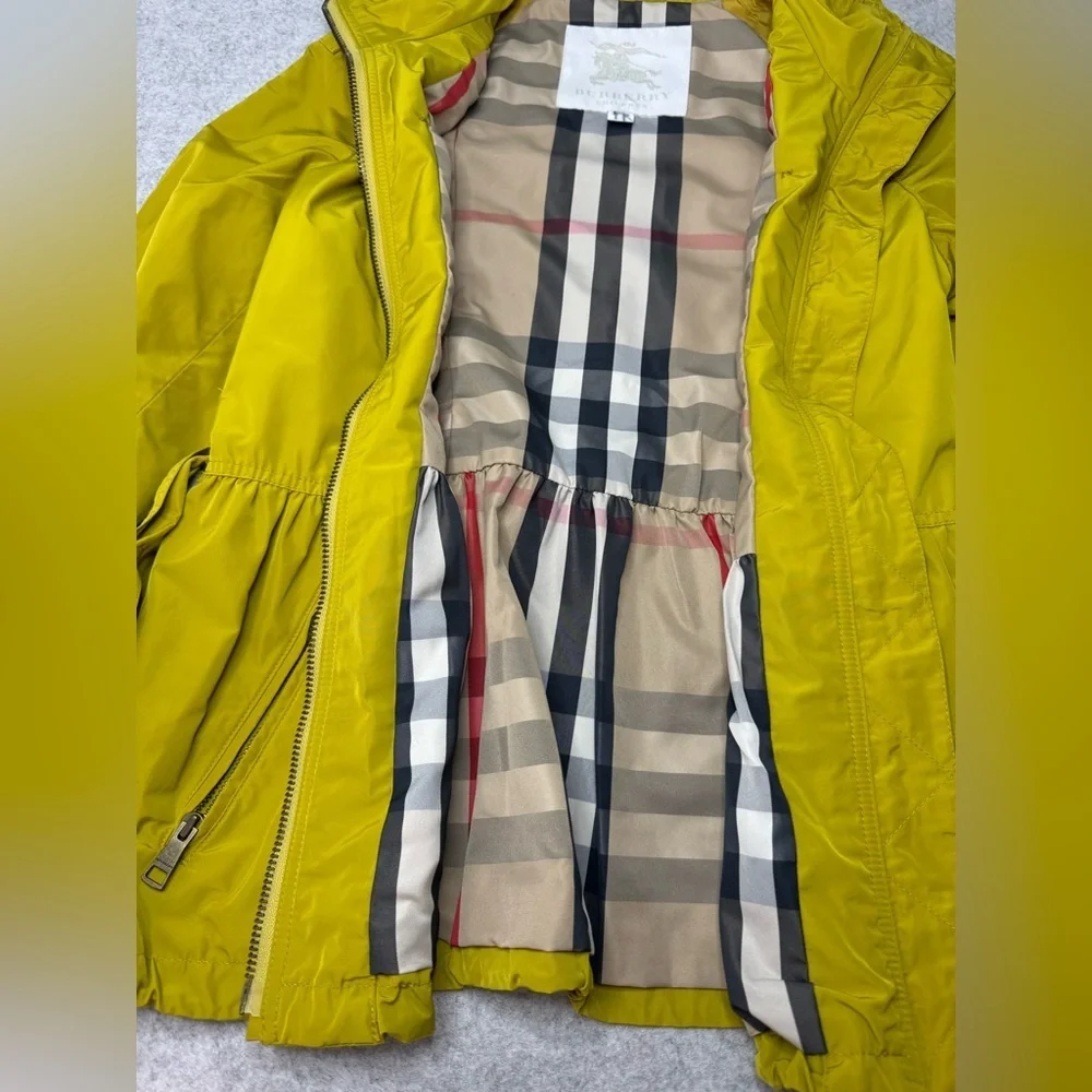 Burberry Girls Light Jacket Mustard Citrus Yellow Size 12Y
